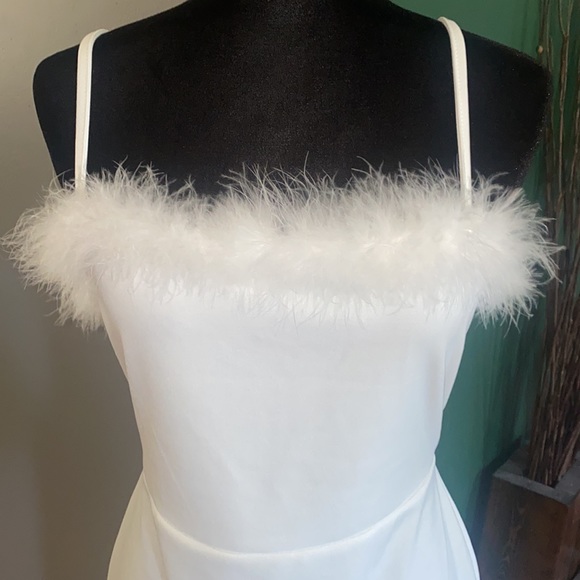 Nasty Gal Feather Strappy Bodycon Mini Dress - Picture 7 of 8